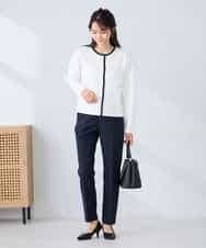 K2CFD02059 a.v.v(アー・ヴェ・ヴェ) メタルボタンポケットニットジャケット ネイビー