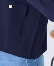 K2CFD02059 a.v.v(アー・ヴェ・ヴェ) メタルボタンポケットニットジャケット ネイビー