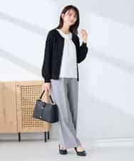 K2CFD06054 a.v.v(アー・ヴェ・ヴェ) プリーツ編みVネックニットカーディガン グリーン