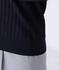 K2CFD06054 a.v.v(アー・ヴェ・ヴェ) プリーツ編みVネックニットカーディガン グリーン