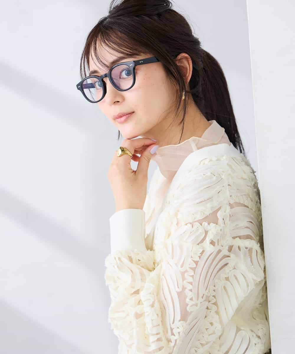 K2CFD07059 a.v.v(アー・ヴェ・ヴェ) チュール刺繍レースカーディガン アイボリー