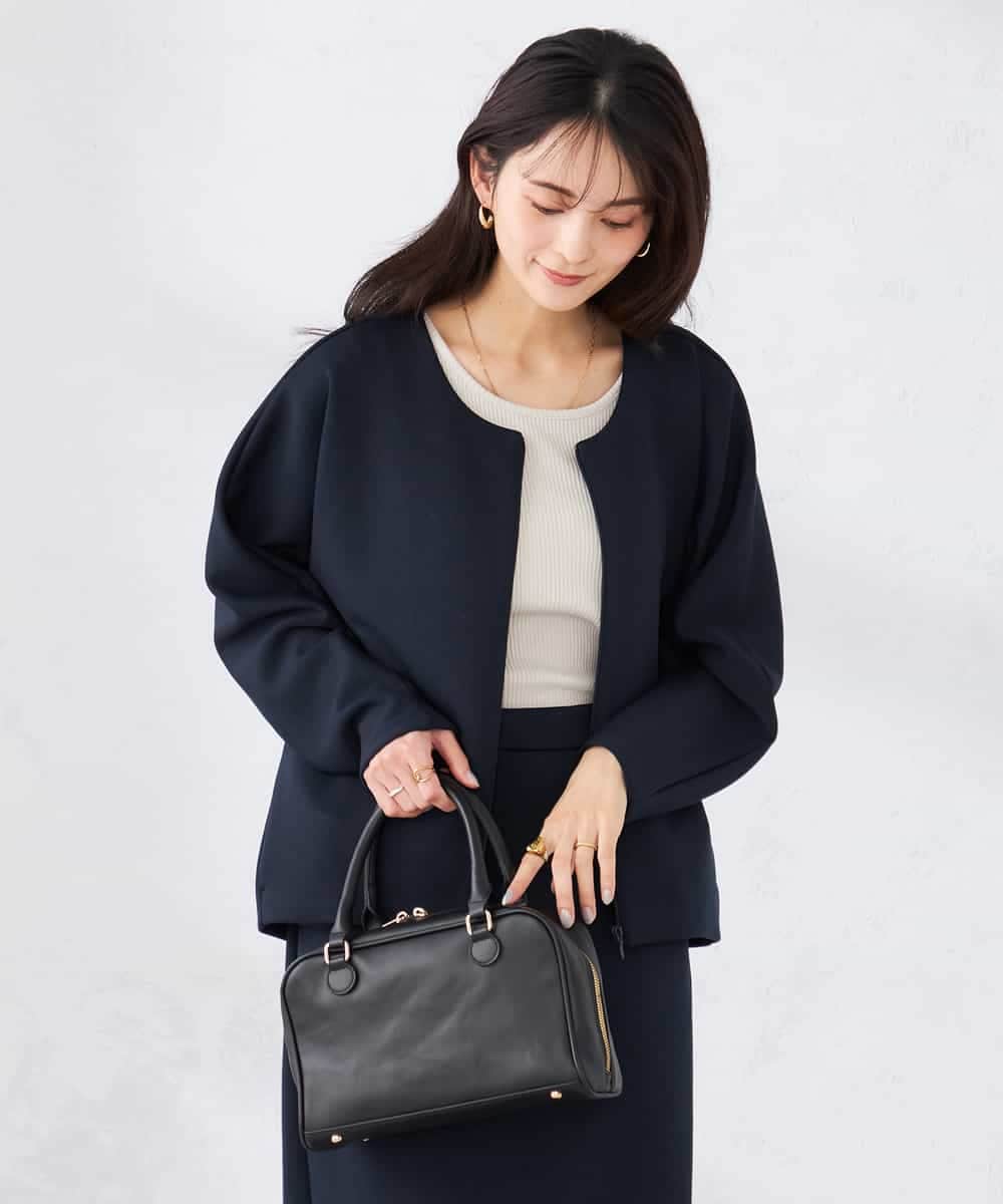 K2CFD35059 a.v.v(アー・ヴェ・ヴェ) ダンボールジップカーディガン ネイビー