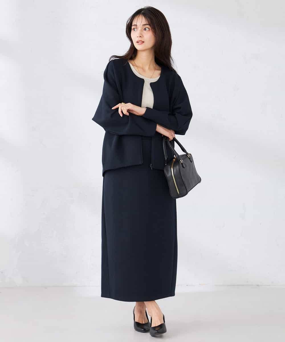 K2CFD35059 a.v.v(アー・ヴェ・ヴェ) ダンボールジップカーディガン ネイビー