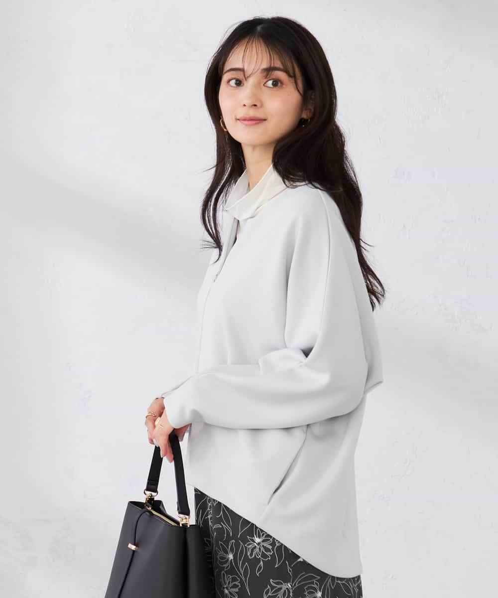 K2CFD35059 a.v.v(アー・ヴェ・ヴェ) ダンボールジップカーディガン ネイビー