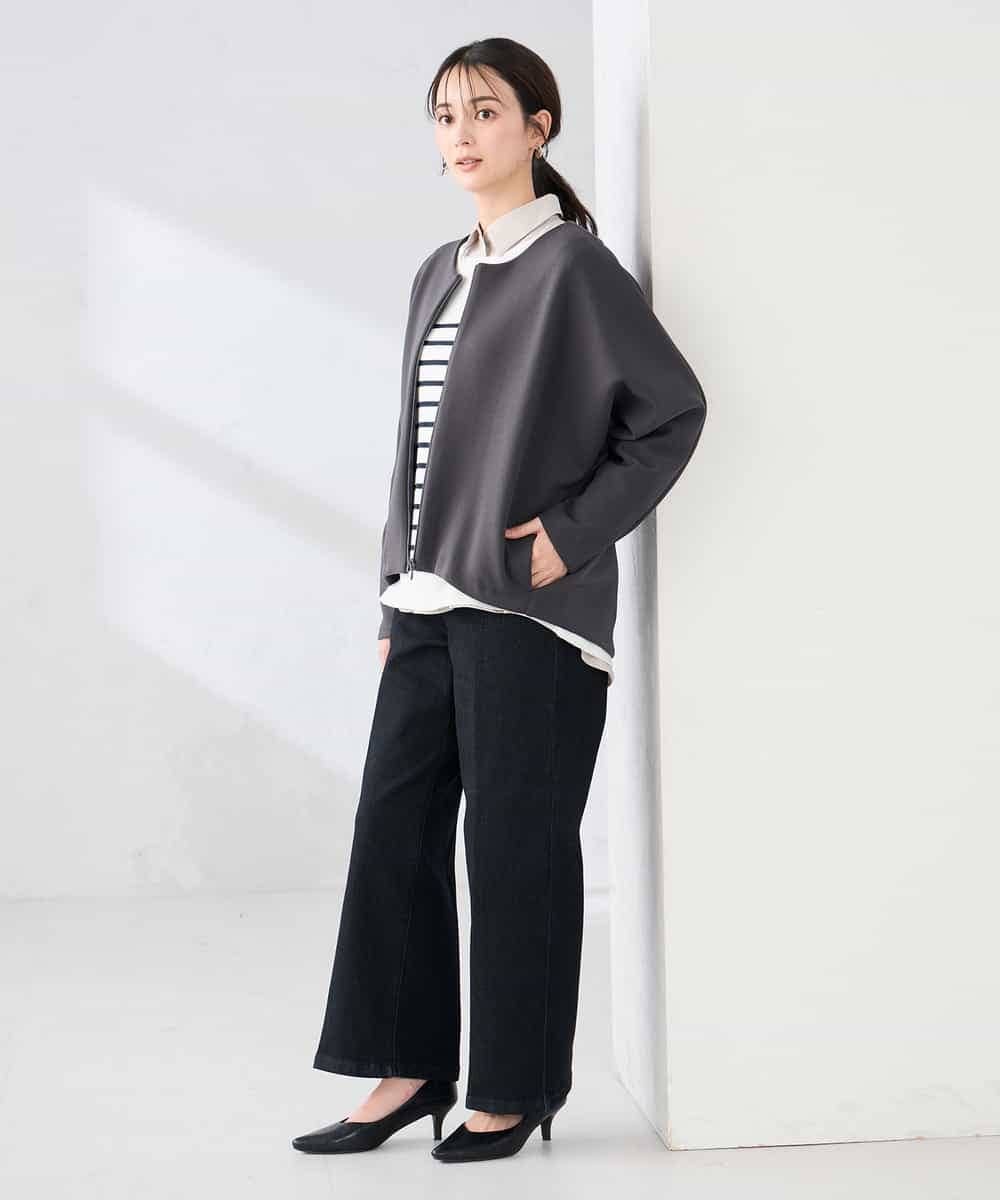 K2CFD35059 a.v.v(アー・ヴェ・ヴェ) ダンボールジップカーディガン ネイビー