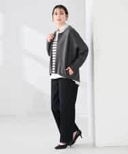 K2CFD35059 a.v.v(アー・ヴェ・ヴェ) ダンボールジップカーディガン ネイビー