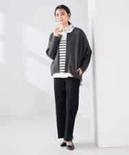 K2CFD35059 a.v.v(アー・ヴェ・ヴェ) ダンボールジップカーディガン ネイビー