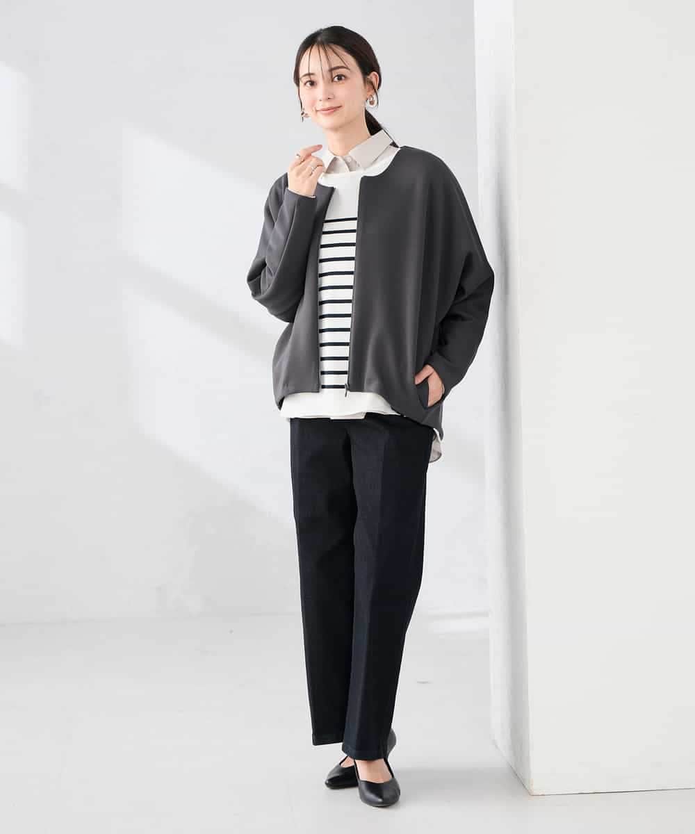 K2CFD35059 a.v.v(アー・ヴェ・ヴェ) ダンボールジップカーディガン ネイビー