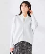 K2CFD35059 a.v.v(アー・ヴェ・ヴェ) ダンボールジップカーディガン ライトグレー