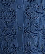 K2CFS09054 a.v.v(アー・ヴェ・ヴェ) モチーフ編み襟付きカーディガン ホワイト