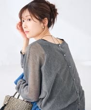 K2CGD08044 a.v.v(アー・ヴェ・ヴェ)  【前後2WAY】シアードルマンカーディガン ダークグレー