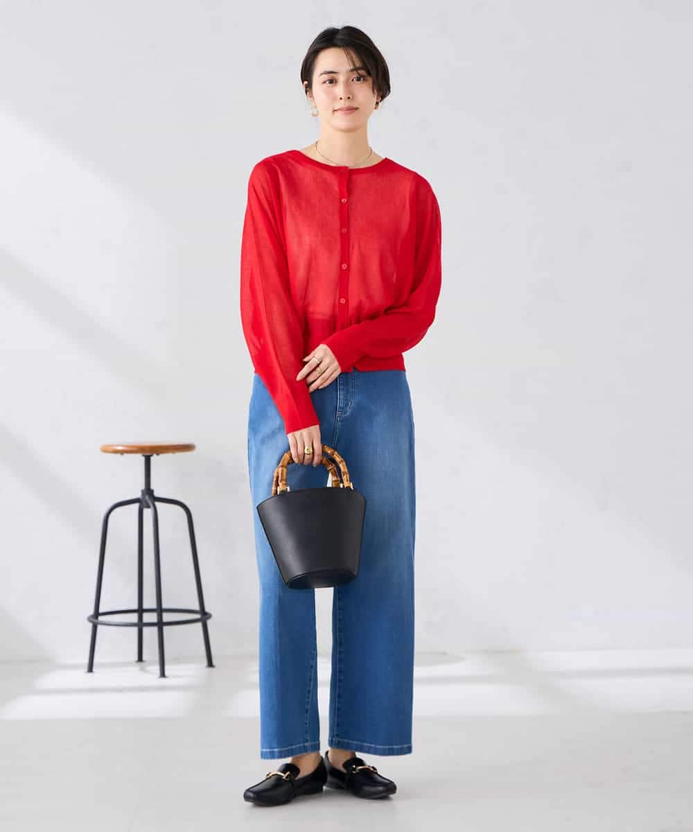 K2CGD08044 a.v.v(アー・ヴェ・ヴェ)  【前後2WAY】シアードルマンカーディガン レッド