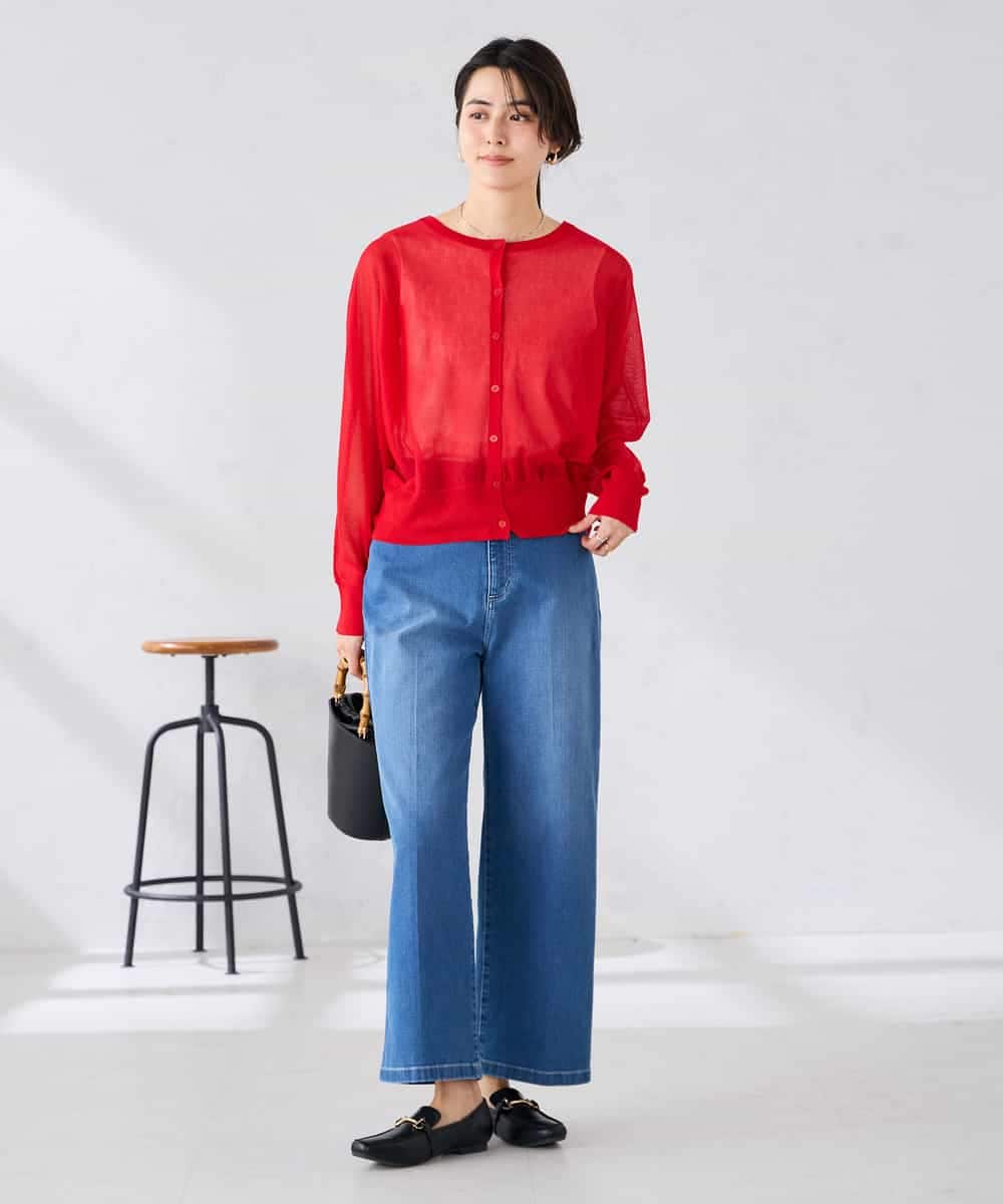 K2CGD08044 a.v.v(アー・ヴェ・ヴェ)  【前後2WAY】シアードルマンカーディガン レッド