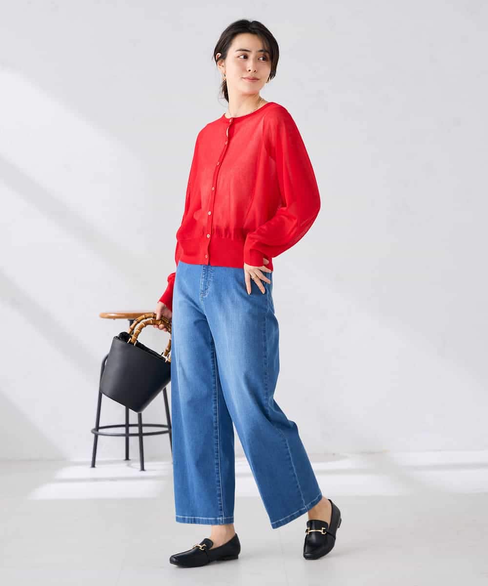 K2CGD08044 a.v.v(アー・ヴェ・ヴェ)  【前後2WAY】シアードルマンカーディガン レッド