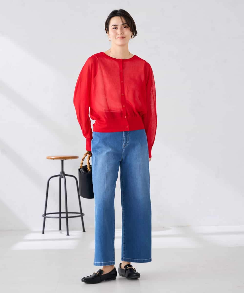 K2CGD08044 a.v.v(アー・ヴェ・ヴェ)  【前後2WAY】シアードルマンカーディガン レッド