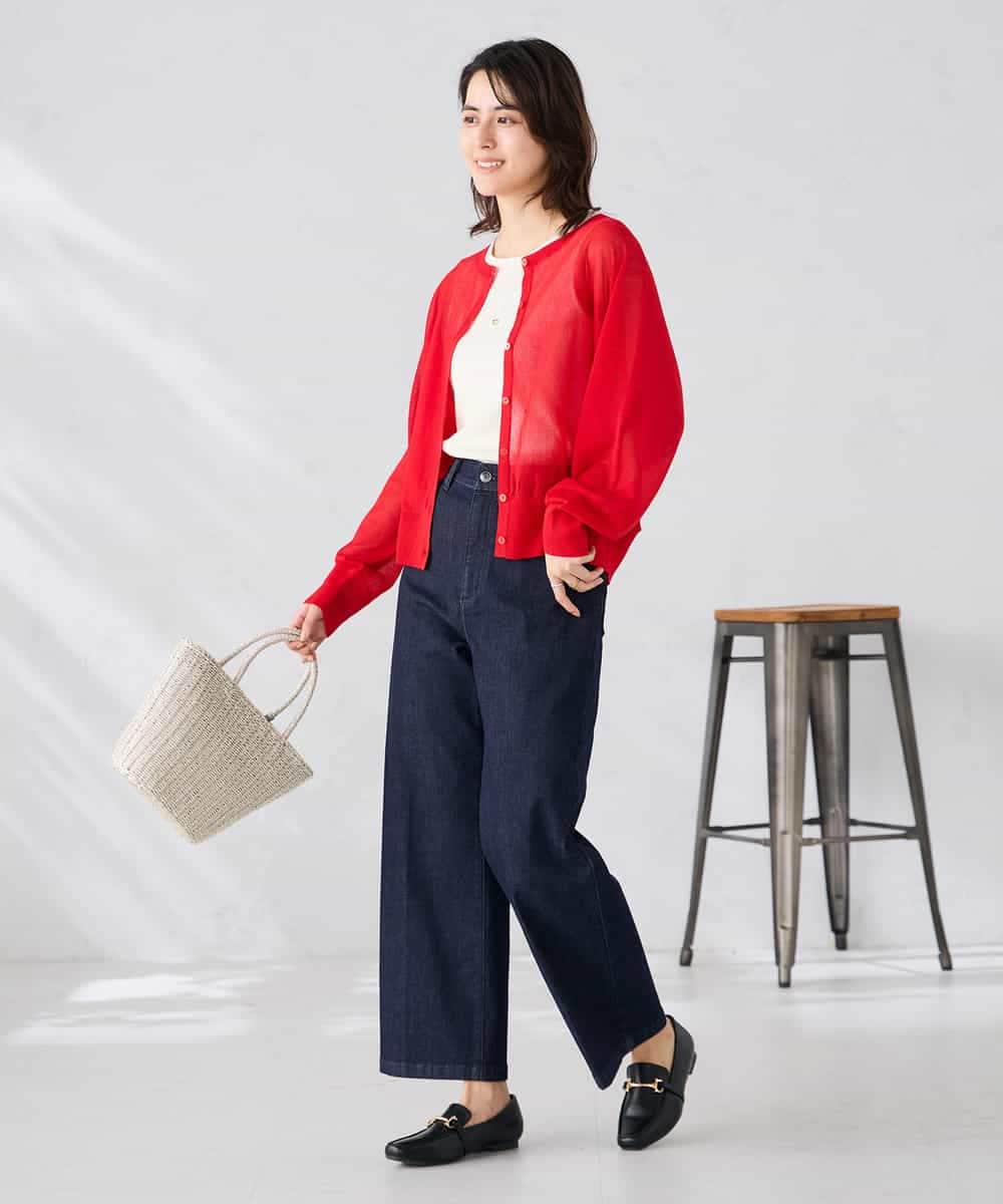 K2CGD08044 a.v.v(アー・ヴェ・ヴェ)  【前後2WAY】シアードルマンカーディガン レッド