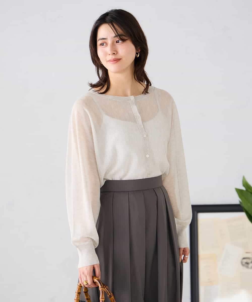 K2CGD08044 a.v.v(アー・ヴェ・ヴェ)  【前後2WAY】シアードルマンカーディガン レッド