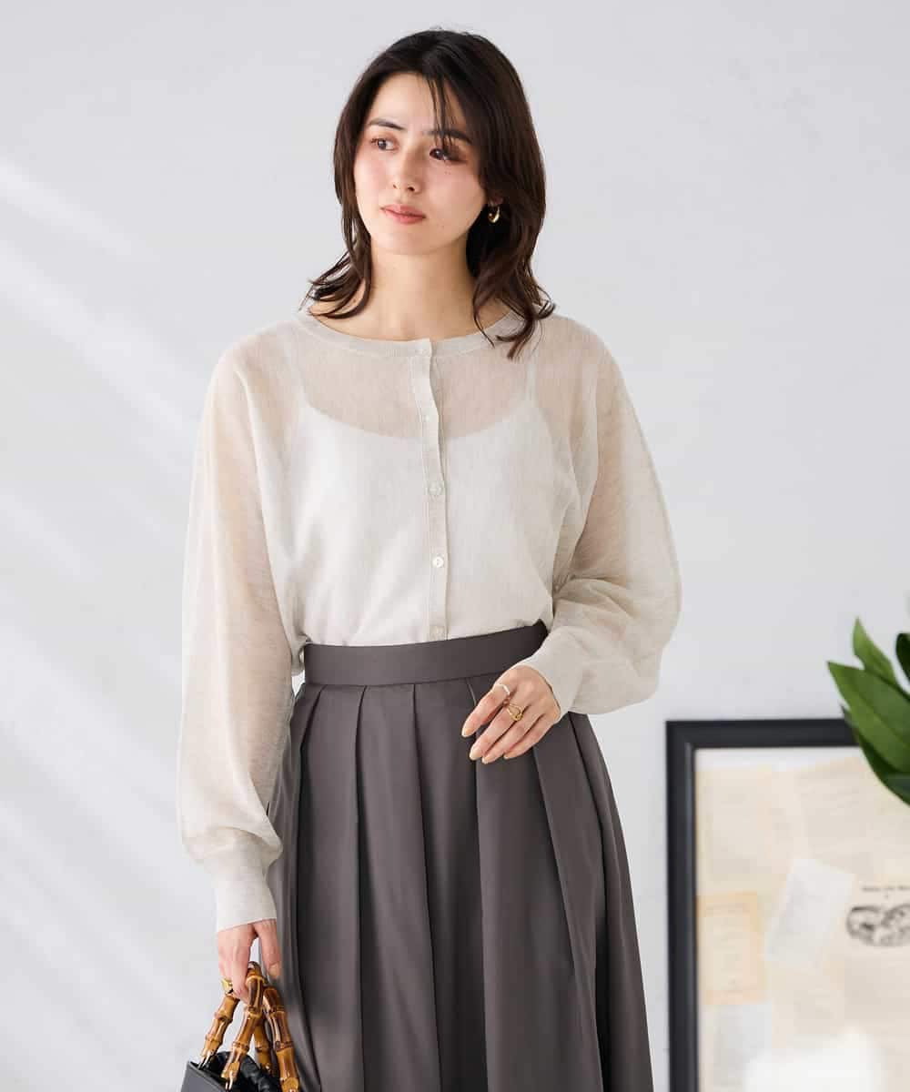 K2CGD08044 a.v.v(アー・ヴェ・ヴェ)  【前後2WAY】シアードルマンカーディガン レッド