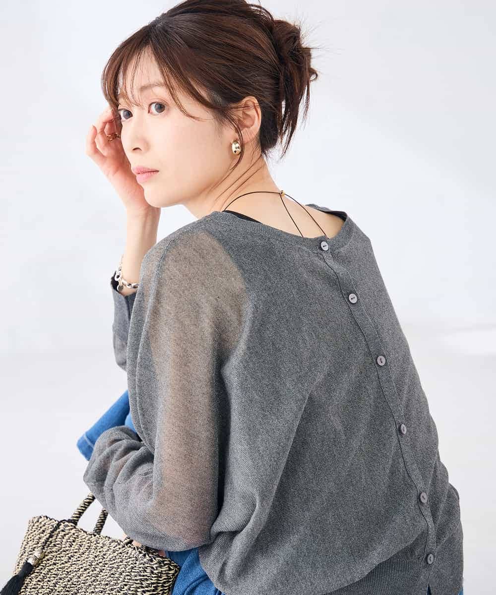 K2CGD08044 a.v.v(アー・ヴェ・ヴェ)  【前後2WAY】シアードルマンカーディガン レッド