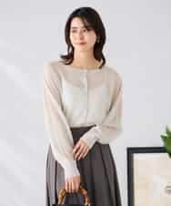 K2CGD08044 a.v.v(アー・ヴェ・ヴェ)  【前後2WAY】シアードルマンカーディガン グレージュ