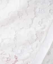 K2CGD11059 a.v.v(アー・ヴェ・ヴェ) レースコンビクルーネックカーディガン ホワイト