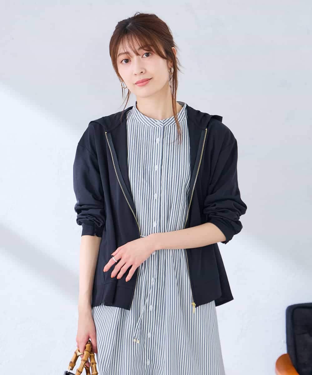 K2CGD14054 a.v.v(アー・ヴェ・ヴェ) 【UVカット】バックフレアパーカー ネイビー