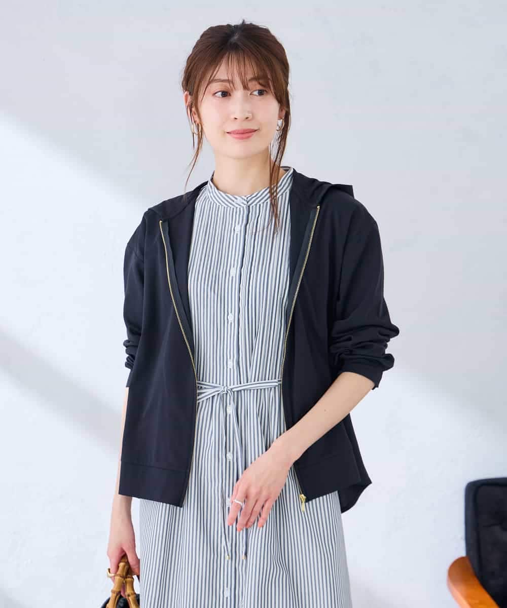 K2CGD14054 a.v.v(アー・ヴェ・ヴェ) 【UVカット】バックフレアパーカー ネイビー