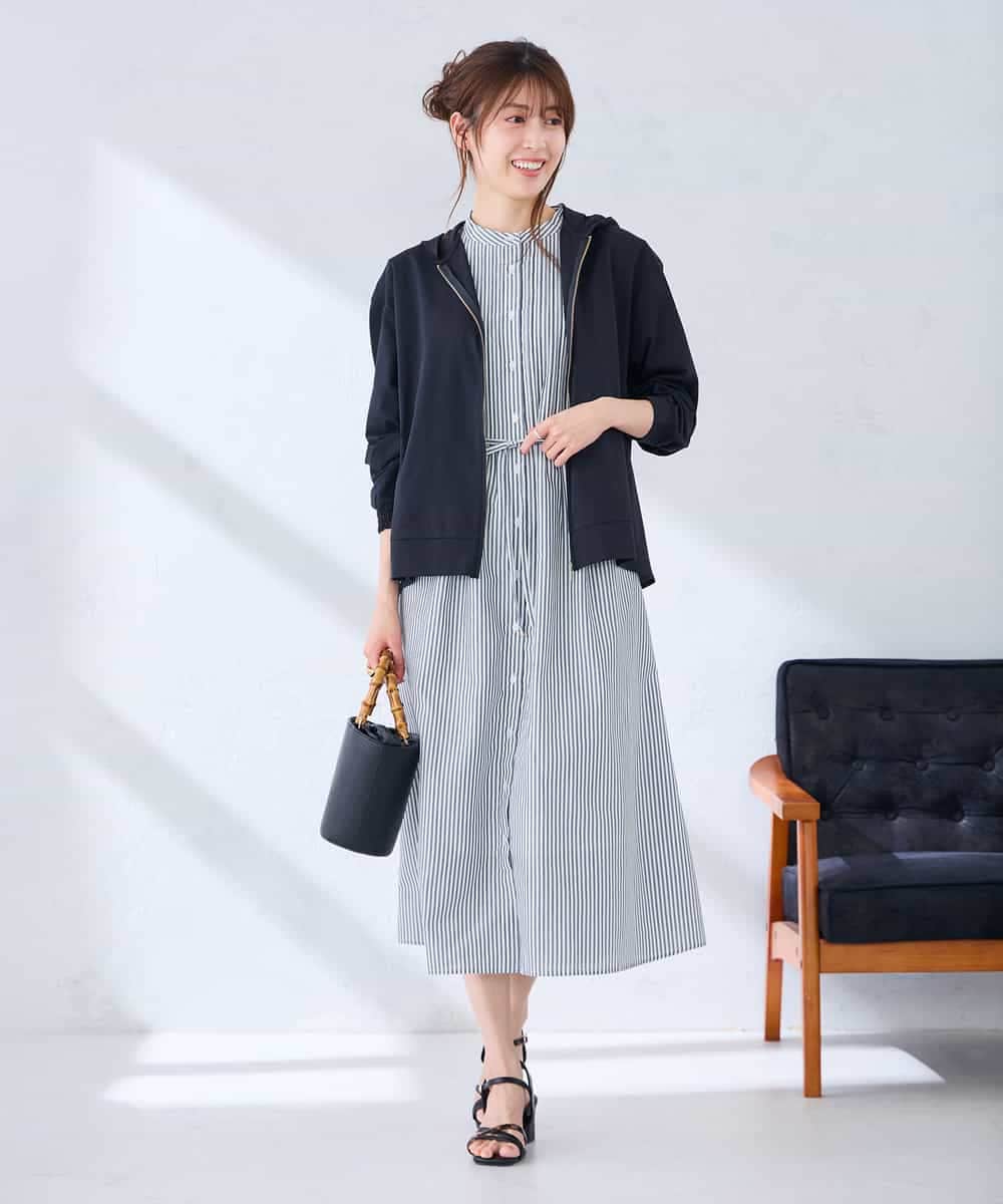 K2CGD14054 a.v.v(アー・ヴェ・ヴェ) 【UVカット】バックフレアパーカー ネイビー