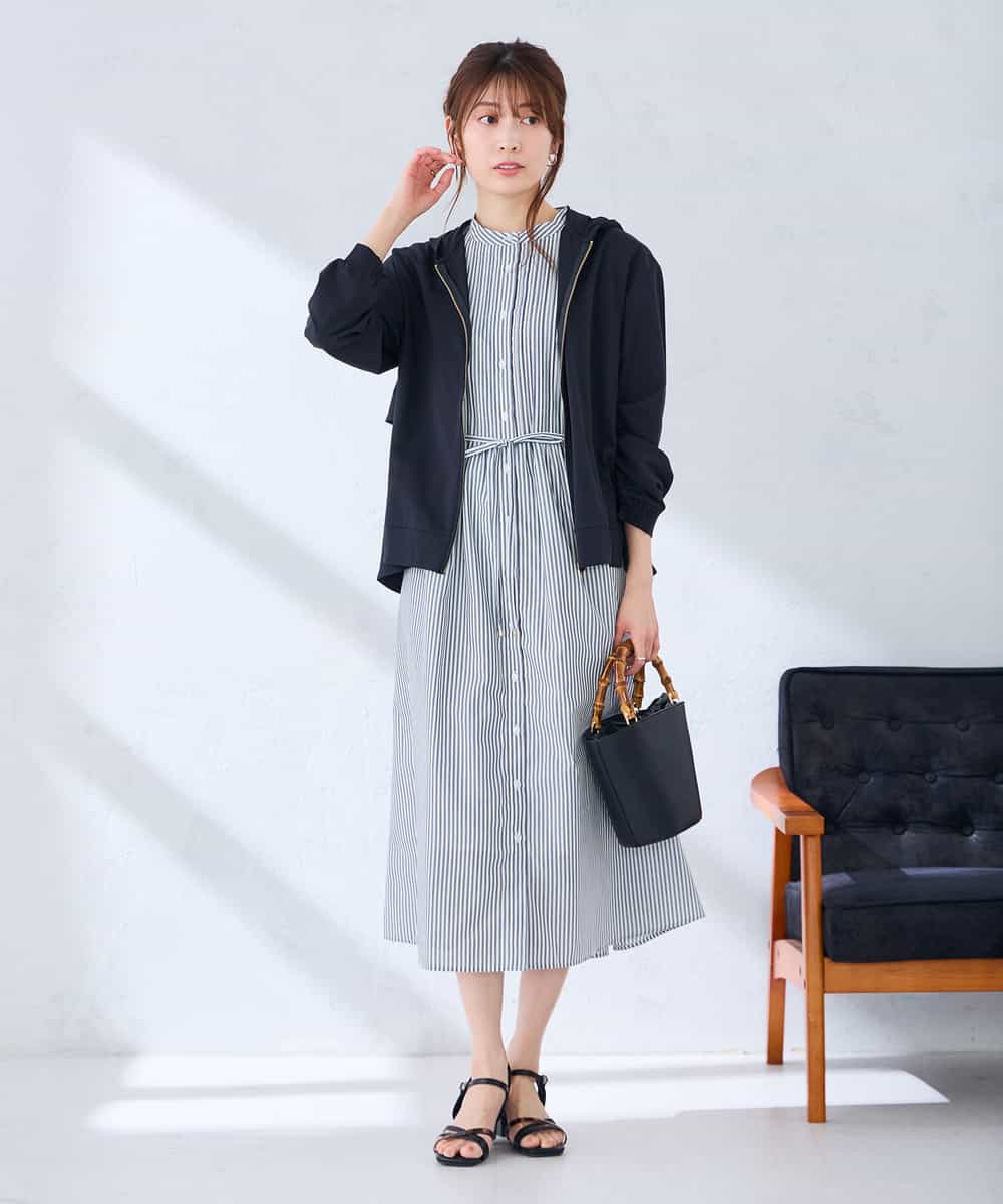 K2CGD14054 a.v.v(アー・ヴェ・ヴェ) 【UVカット】バックフレアパーカー ネイビー