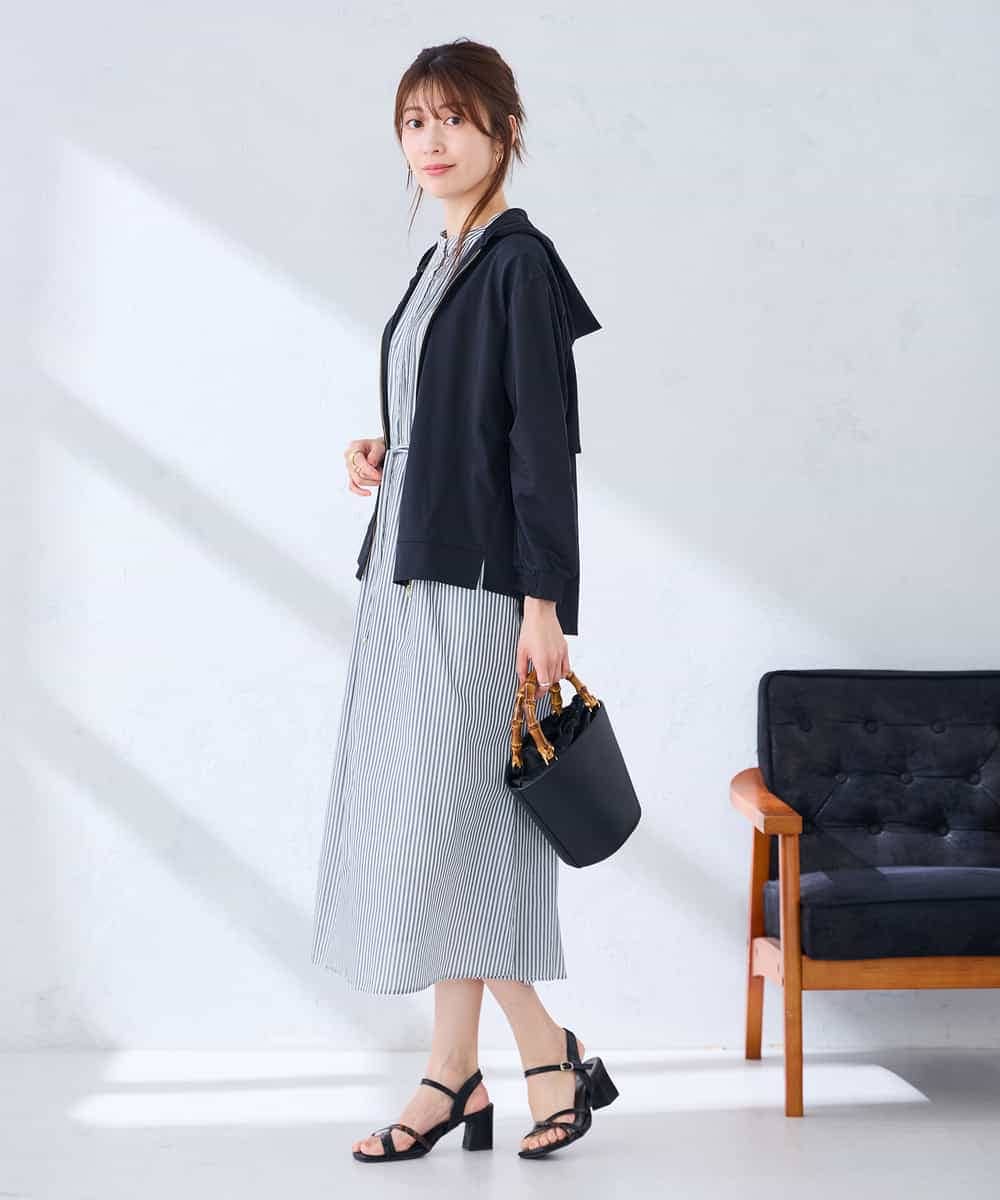 K2CGD14054 a.v.v(アー・ヴェ・ヴェ) 【UVカット】バックフレアパーカー ネイビー