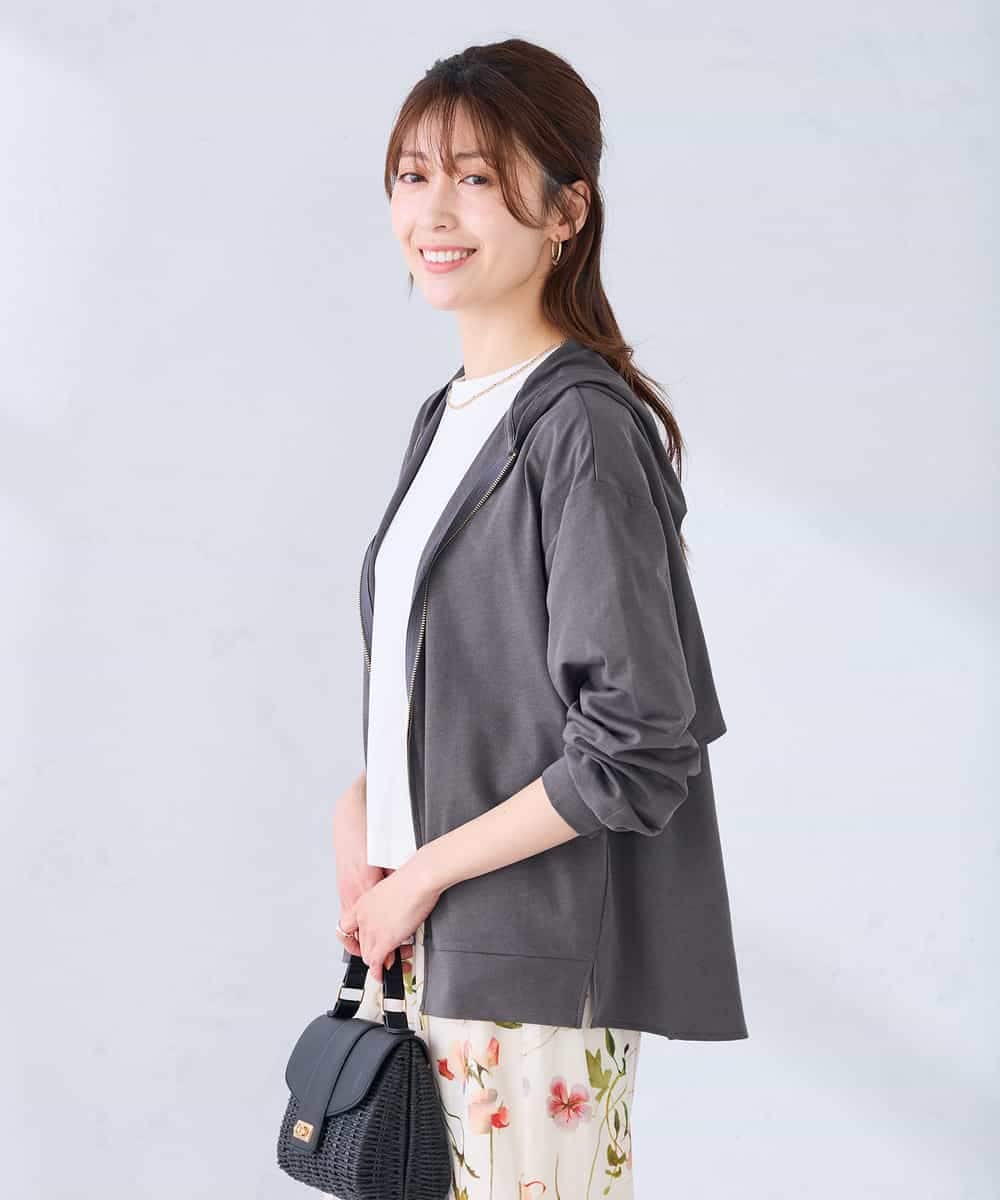 K2CGD14054 a.v.v(アー・ヴェ・ヴェ) 【UVカット】バックフレアパーカー ネイビー