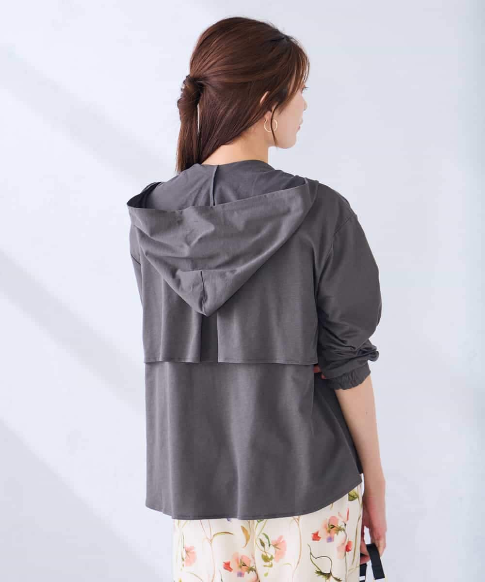 K2CGD14054 a.v.v(アー・ヴェ・ヴェ) 【UVカット】バックフレアパーカー ネイビー