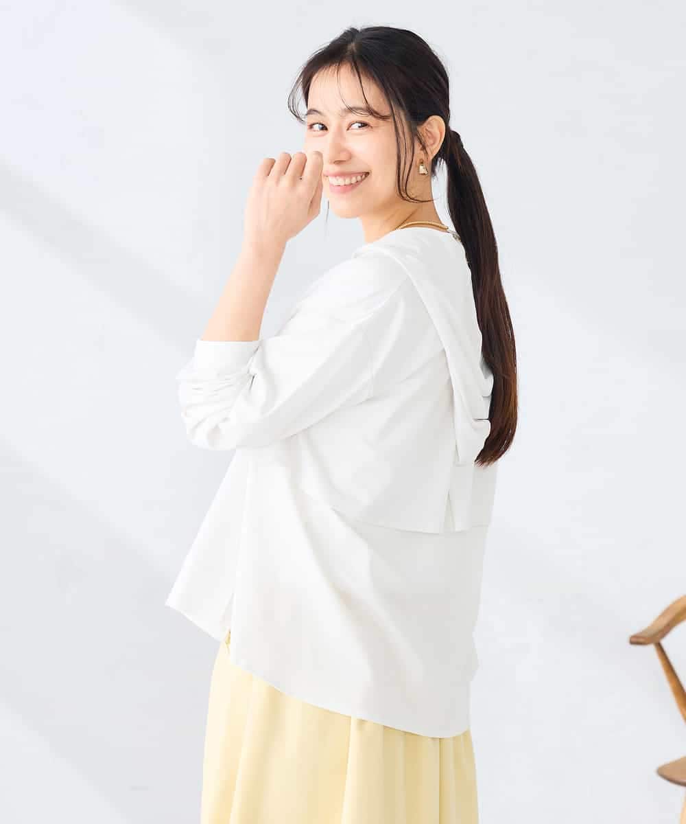 K2CGD14054 a.v.v(アー・ヴェ・ヴェ) 【UVカット】バックフレアパーカー ホワイト