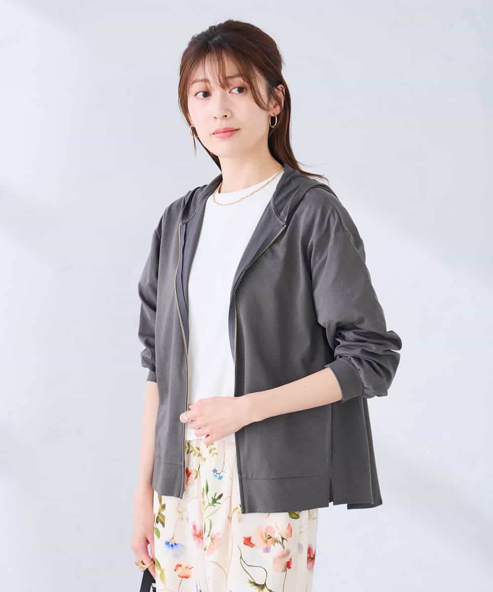 K2CGD14054 a.v.v(アー・ヴェ・ヴェ) 【UVカット】バックフレアパーカー ダークグレー