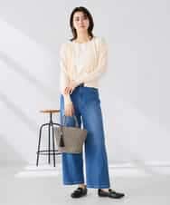 K2CGD15049 a.v.v(アー・ヴェ・ヴェ) 深めVネックカーディガン アイボリー