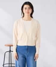 K2CGD15049 a.v.v(アー・ヴェ・ヴェ) 深めVネックカーディガン アイボリー