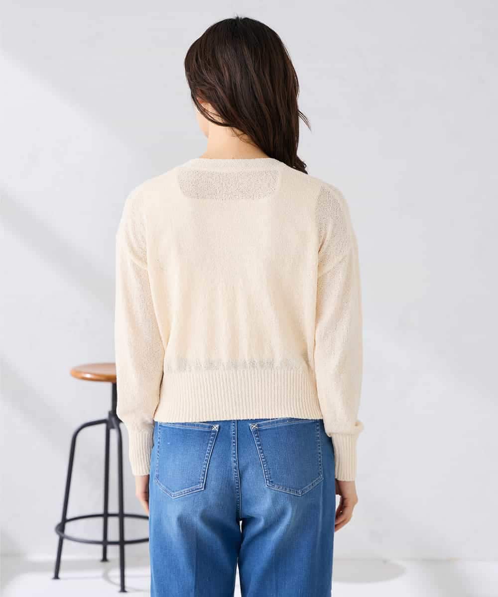 K2CGD15049 a.v.v(アー・ヴェ・ヴェ) 深めVネックカーディガン アイボリー