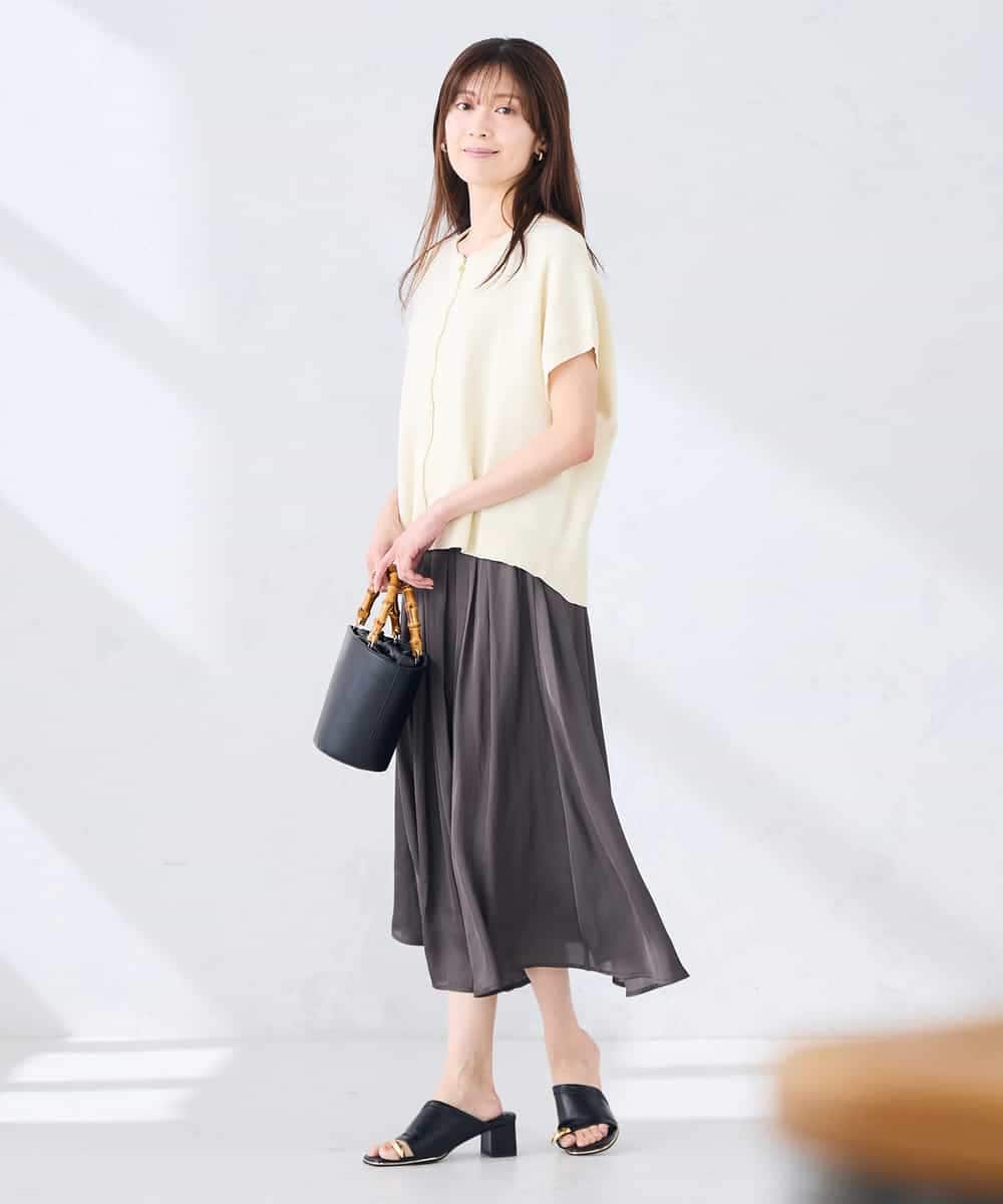 K2CGD16049 a.v.v(アー・ヴェ・ヴェ) 【UVカット】ジップベスト アイボリー