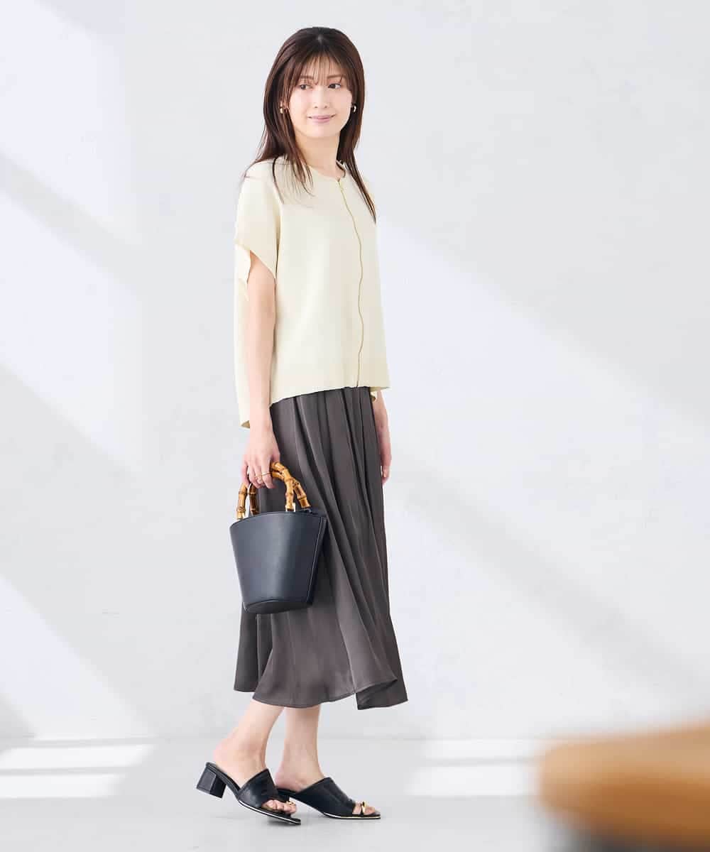 K2CGD16049 a.v.v(アー・ヴェ・ヴェ) 【UVカット】ジップベスト アイボリー