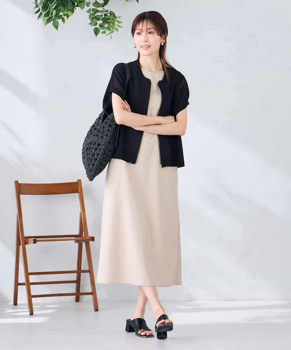 K2CGD16049 a.v.v(アー・ヴェ・ヴェ) 【UVカット】ジップベスト アイボリー