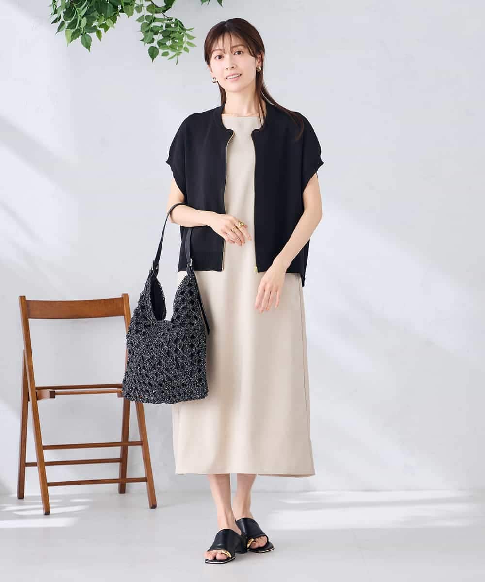 K2CGD16049 a.v.v(アー・ヴェ・ヴェ) 【UVカット】ジップベスト アイボリー