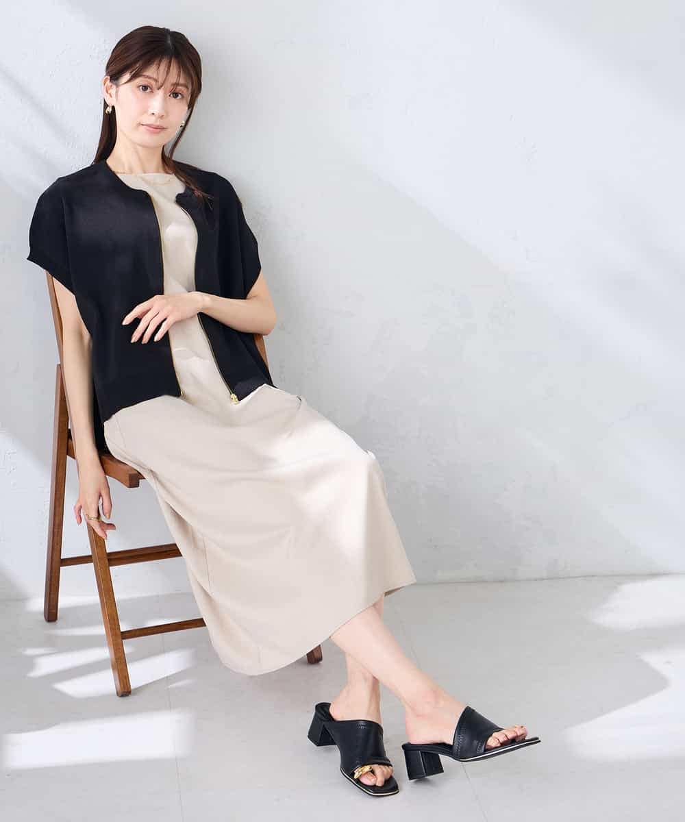 K2CGD16049 a.v.v(アー・ヴェ・ヴェ) 【UVカット】ジップベスト アイボリー