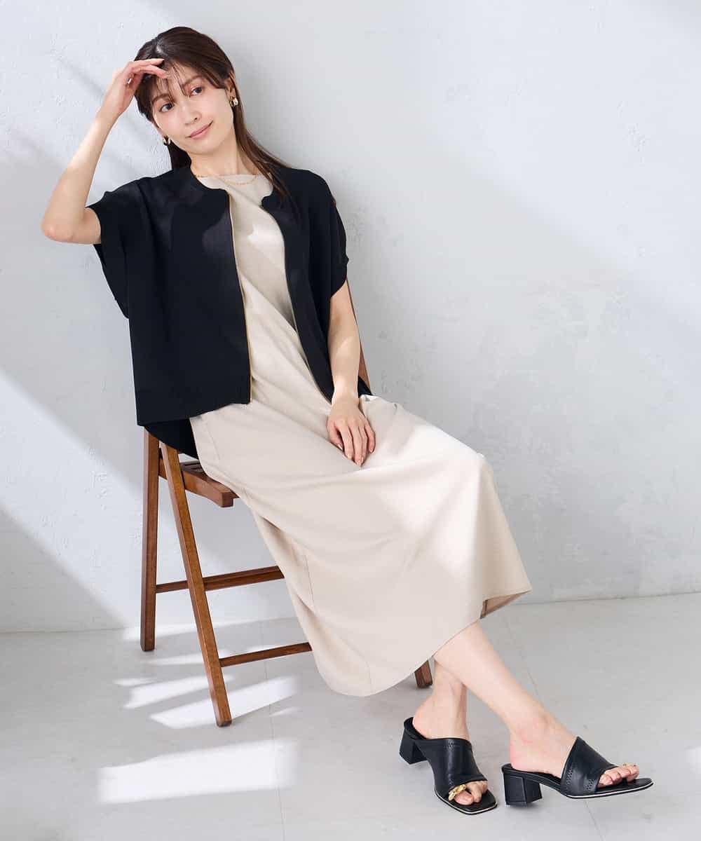 K2CGD16049 a.v.v(アー・ヴェ・ヴェ) 【UVカット】ジップベスト アイボリー