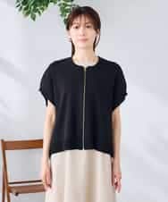 K2CGD16049 a.v.v(アー・ヴェ・ヴェ) 【UVカット】ジップベスト アイボリー