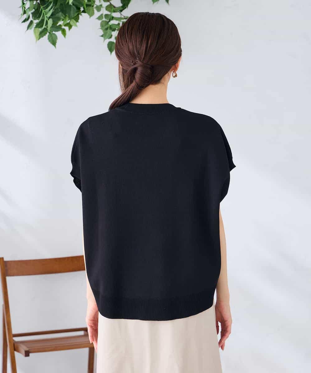 K2CGD16049 a.v.v(アー・ヴェ・ヴェ) 【UVカット】ジップベスト アイボリー