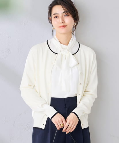 K2CGD20049 a.v.v クルーネックサマーカーディガン【洗える/接触冷感/UVカット】