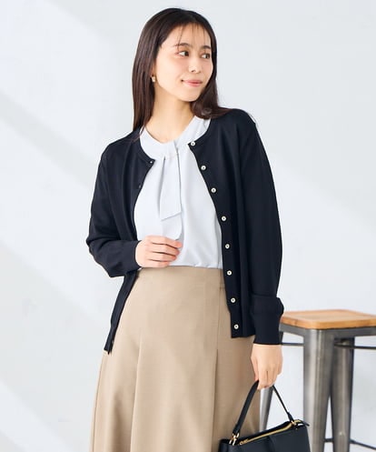 K2CGD20049 a.v.v クルーネックサマーカーディガン【洗える/接触冷感/UVカット】