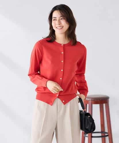 K2CGD20049 a.v.v クルーネックサマーカーディガン【洗える/接触冷感/UVカット】