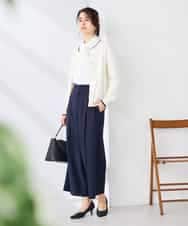 K2CGD20049 a.v.v(アー・ヴェ・ヴェ) クルーネックサマーカーディガン【洗える/接触冷感/UVカット】 グレージュ