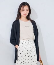 K2CGD22049 a.v.v(アー・ヴェ・ヴェ) 【UVカット/接触冷感】さらさらタッチトッパーカーディガン ライトイエロー